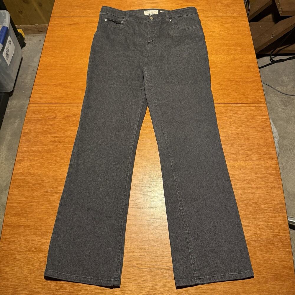 Jones New York Sport Jeans Womens 12 Shape Control Stretch 33x31 Dark Gray Denim